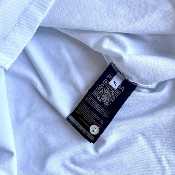 Prada Piqué Slim Fit Short-Sleeved Cotton Spread Collar Polo Shirt Size XL - Picture 10 of 10